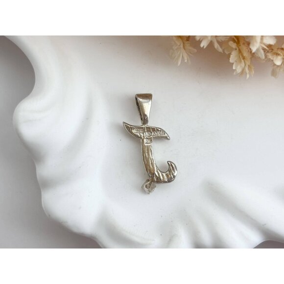 Avon Letter J w/ CZ Gemstone 925 Sterling Silver Vintage Pendant | Charm - Picture 3 of 11